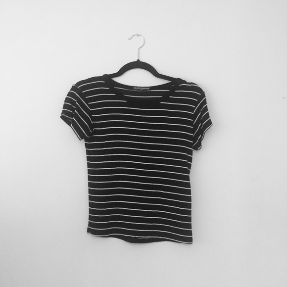 Brandy Melville black & white striped tee OS - Picture 3 of 5